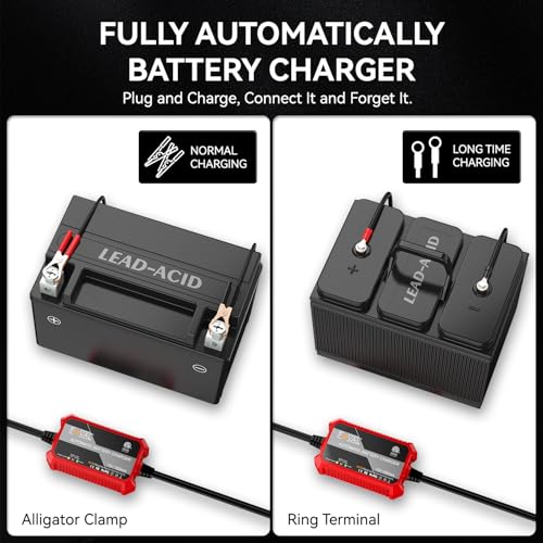 Foval Automatic Trickle Battery Charger 12V 1000mA Smart Battery Charger