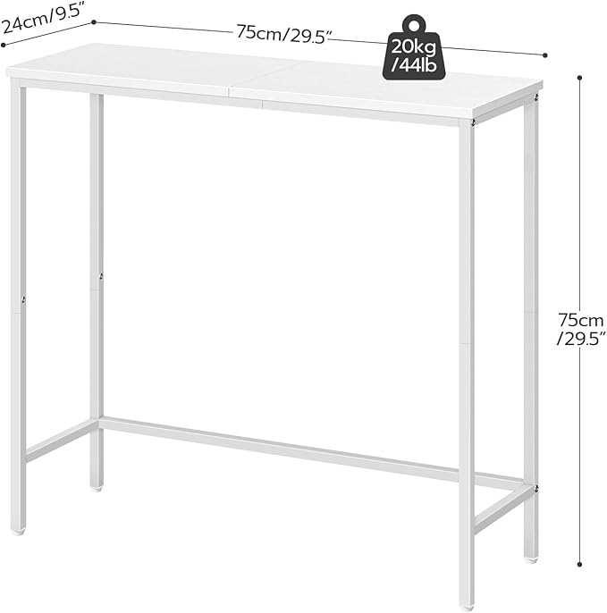 HOOBRO Narrow Console Table, 29.5" Small Entryway Table, Thin Sofa Table