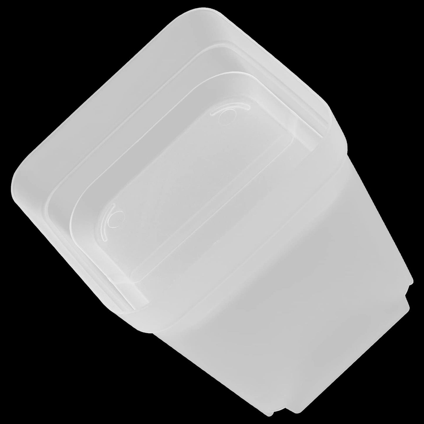 HEIHAK 100 PCS 3 Inches Plastic Square Nursery Pot, Transparent Square Plastic Starter Pots with Saucers and Drainage Hole, Clear Nursery Pots for Your Room, Garden, Office and Balcony Decor