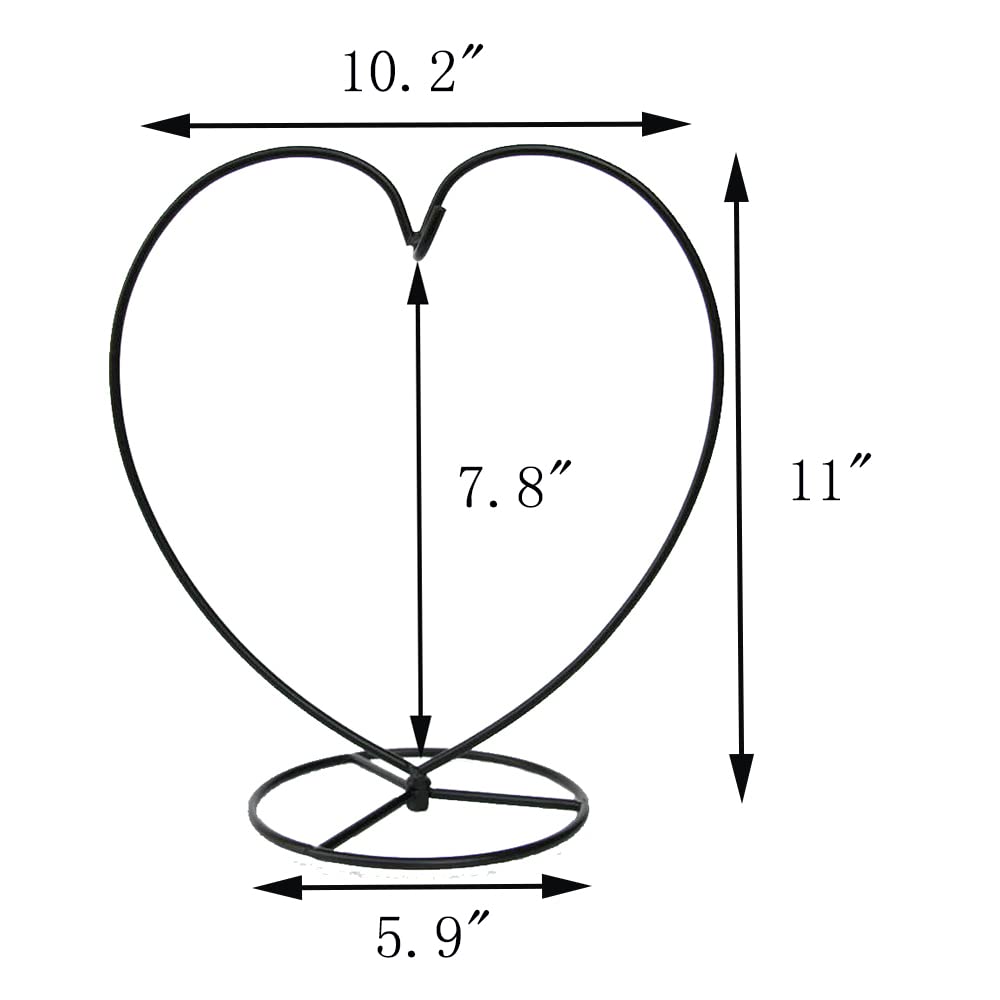 WOCTDTHW Ornament Display Stand Holder Iron Hanger for Chrismas Hanging Glass Globes (Love Shape Large 2 Pcs)