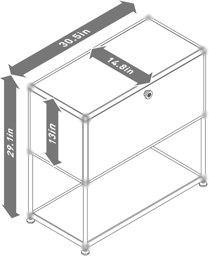 Modern Storage Cabinet Black D Versatile Free-Standing Organizer
