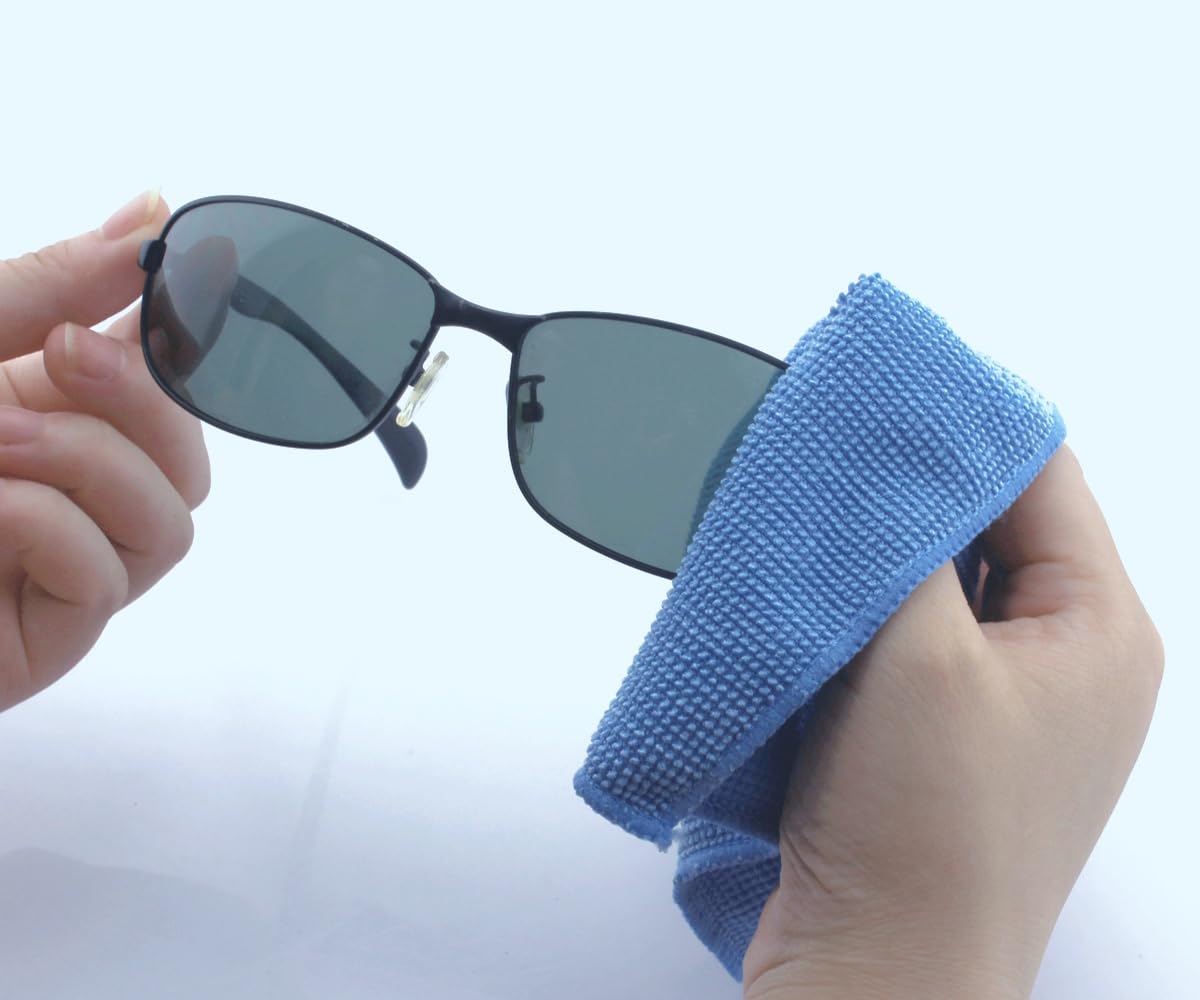 Mcsher Microfiber Cleaning Cloths - 6 Pcak, Blue, 6"x 7" Inch