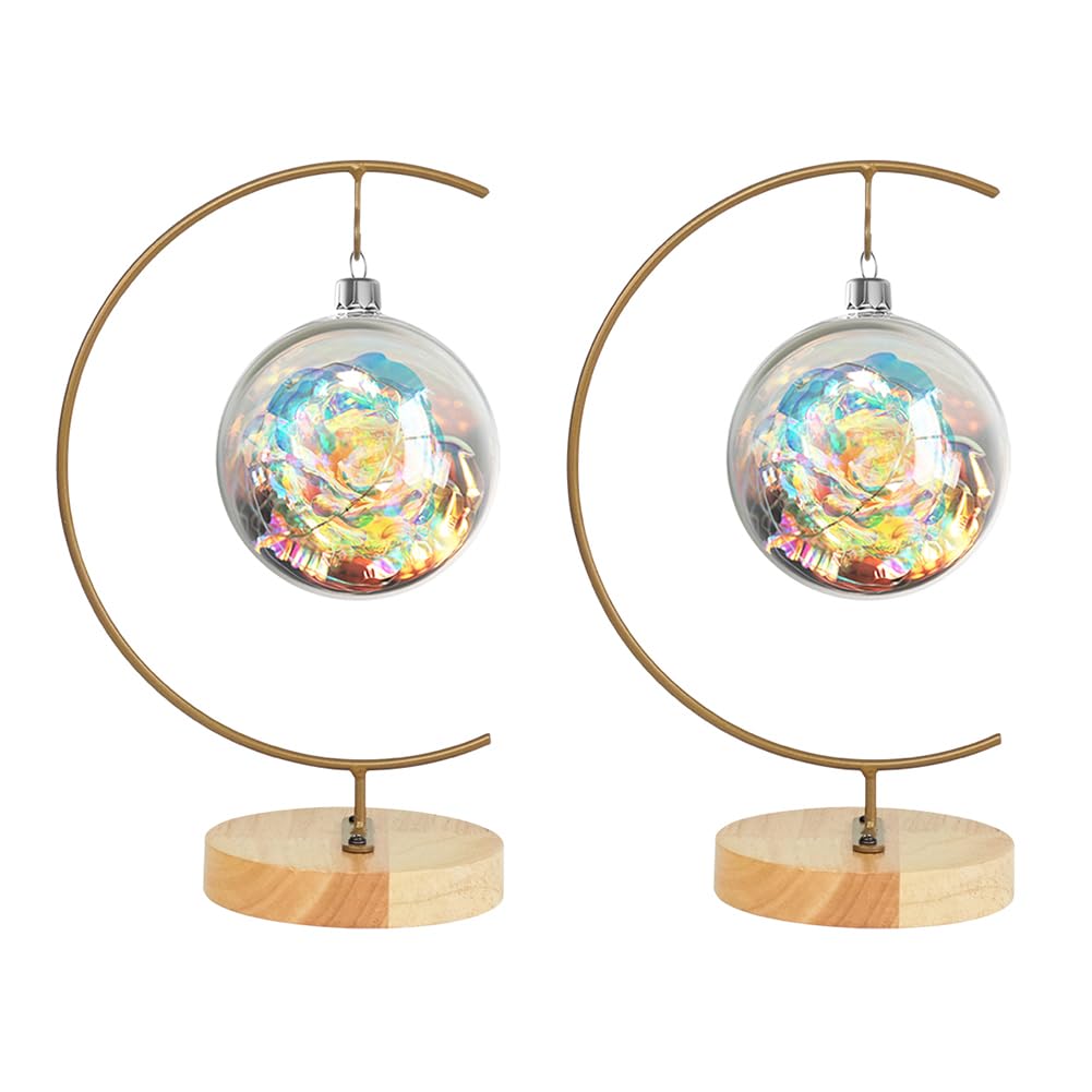 CXLE Ornament Display Stand - Iron Pothook Stand for Hanging Glass Globe, Air Plant Terrarium, Witch Ball, Christmas Ornament and Home Wedding Decoration