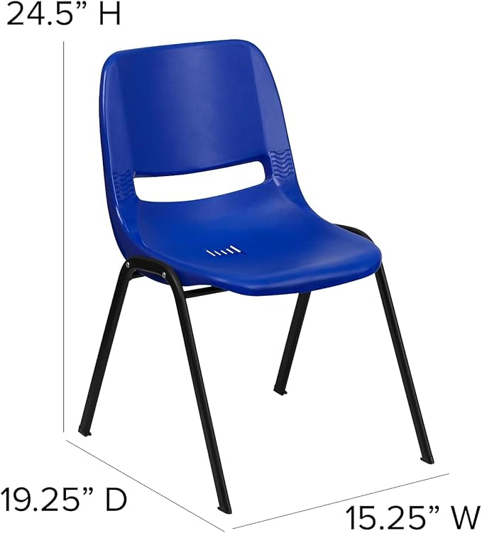 Flash Furniture HERCULES Series 440 lb. Capacity Kid's Navy Ergonomic Shell