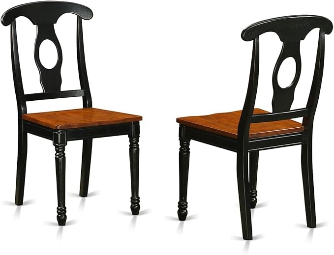 East West Furniture KEC-BLK-W Kenley Kitchen Dining Chairs