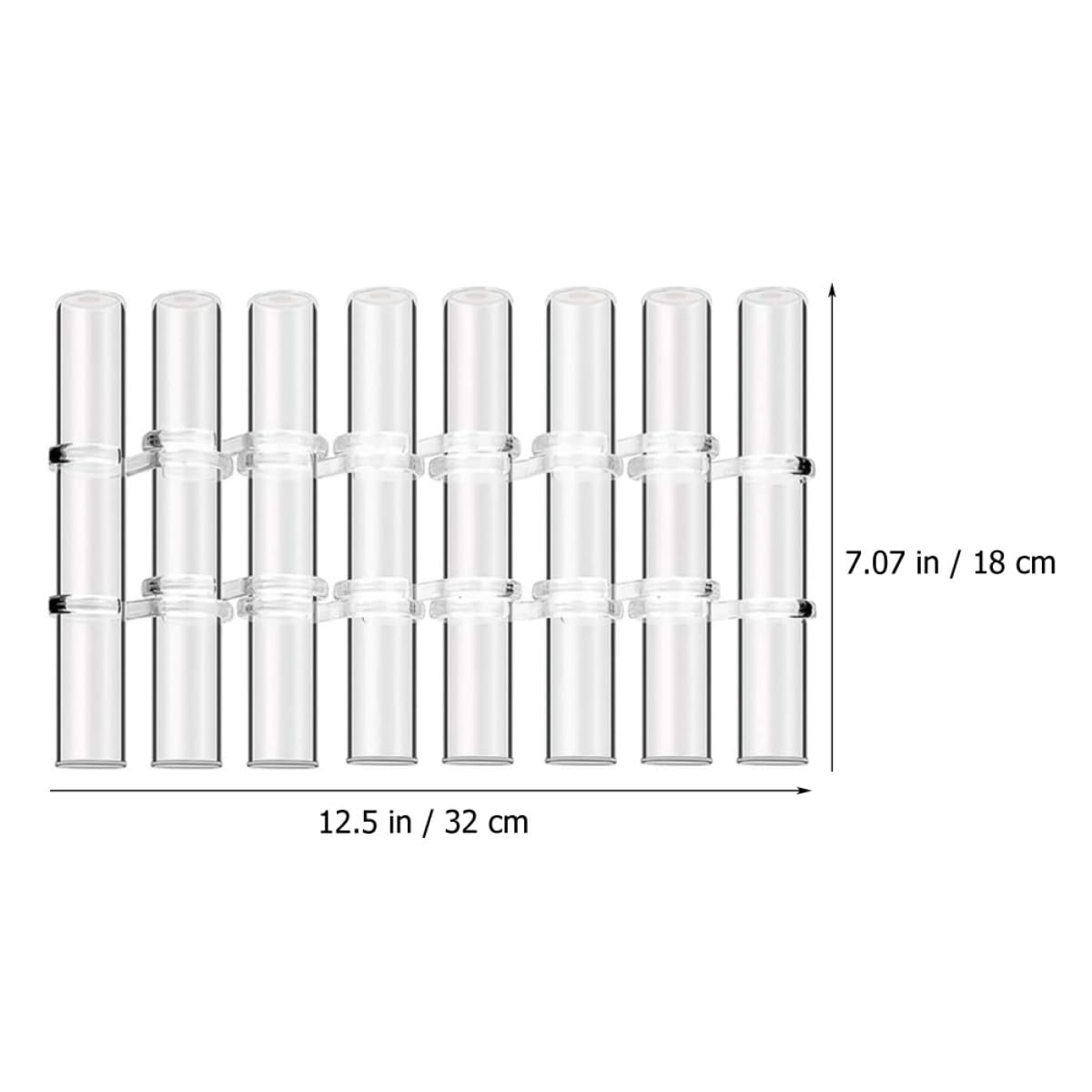 Balacoo Test Tube Glass Vases 8pcs Large Hydroponic Plant Propagation Tubes with Cleaning Brush for Home Decor and Succulent Terrarium Gardening