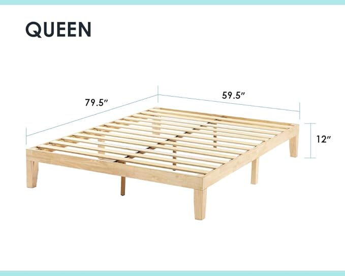Mellow Naturalista Classic 12 Inch Solid Wood Platform Bed
