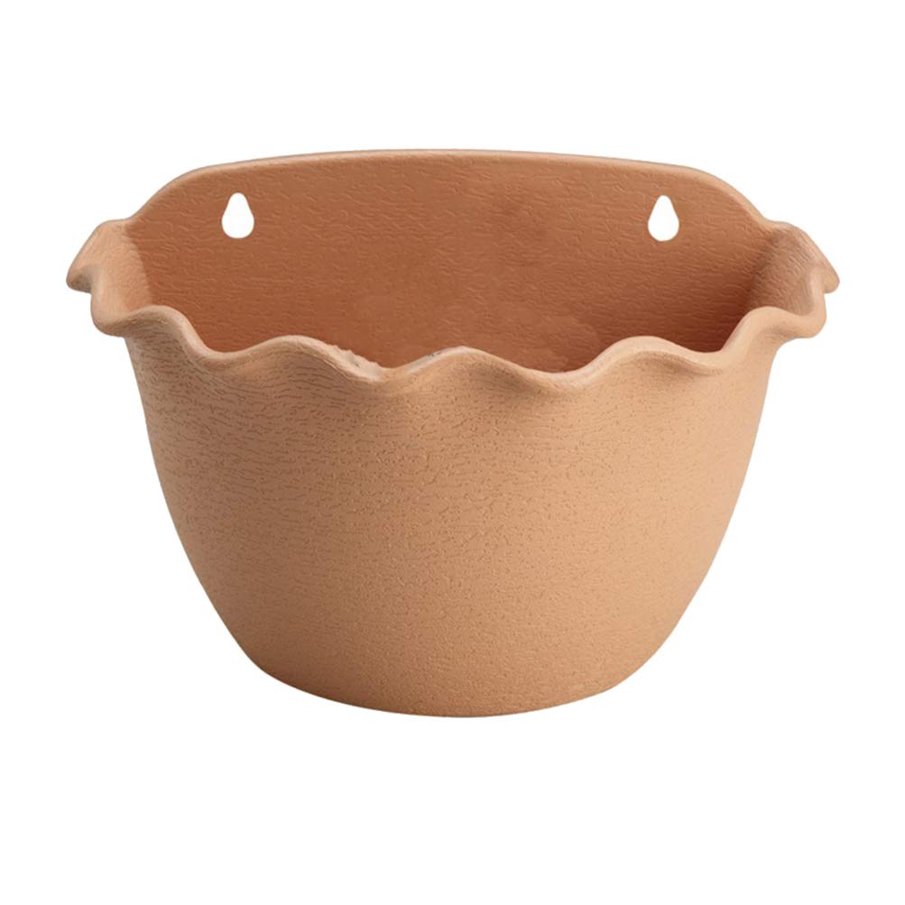 DOITOOL Plastic Hangers Hanging Planters Hanging Planters Wall Planter Flower Plant Pot Railing Planter Basket Half Round Flowerpot for Fence Balcony Gardens S Light Indoor Plants