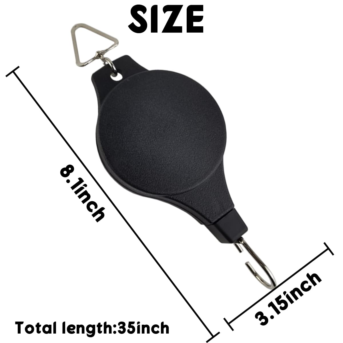 NSBELL 4PCS Plant Pulley with 4 PCS Metal Ceiling Plant Hooks Retractable Pulley Plant Hanger Hanging Flower Basket Hook Hanger for Garden Baskets Pots and Birds Feeder