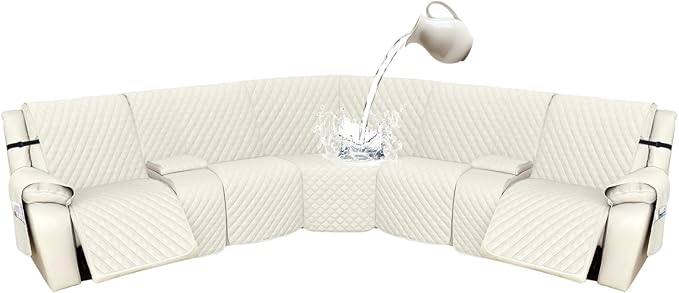 Arfntevss Recliner Sectional Couch Covers 1OO% Waterproof L Shape Sofa Cover
