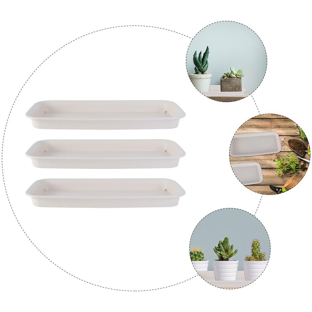 Generic Flower Pot Base Tray Rectangular Water Drip Tray for Indoor Outdoor Use Plant Saucer Protects Surfaces from Leaks and Soil Spills 4.75 Inch