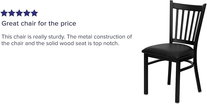 Flash Furniture Hercules Series Vertical Back Metal Restaurant Chairs,