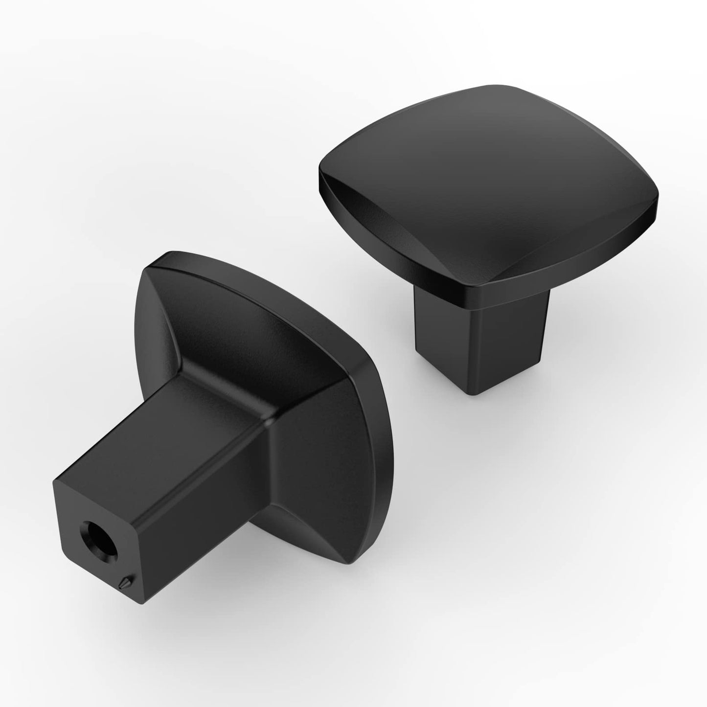 Asidrama 10 Pack Matte Black Cabinet Knobs Kitchen Drawer Knobs Cabinet Pulls Black Cabinet Hardware Square Knobs for Dresser