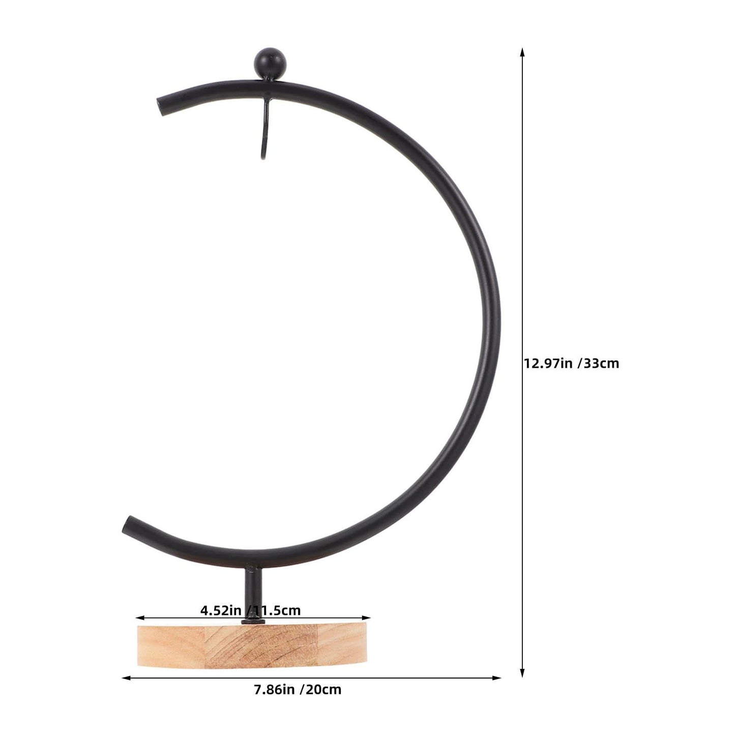 RUNROTOO 2pcs Air Plant Holder Display Stand - Metal Wire Hanging Hook Rack - Planter Terrarium Support for Glass Ball Ornament Home Living Room Office Wedding Decor