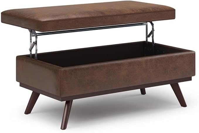 SIMPLIHOME Owen Lift Top Coffee Table Storage Ottoman