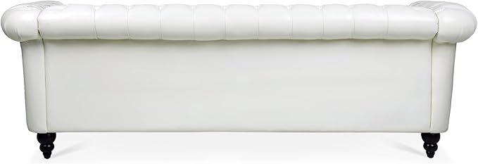 LEVNARY Chesterfield Sofa, Classic Tufted Upholstered Leather Couch, Modern 3