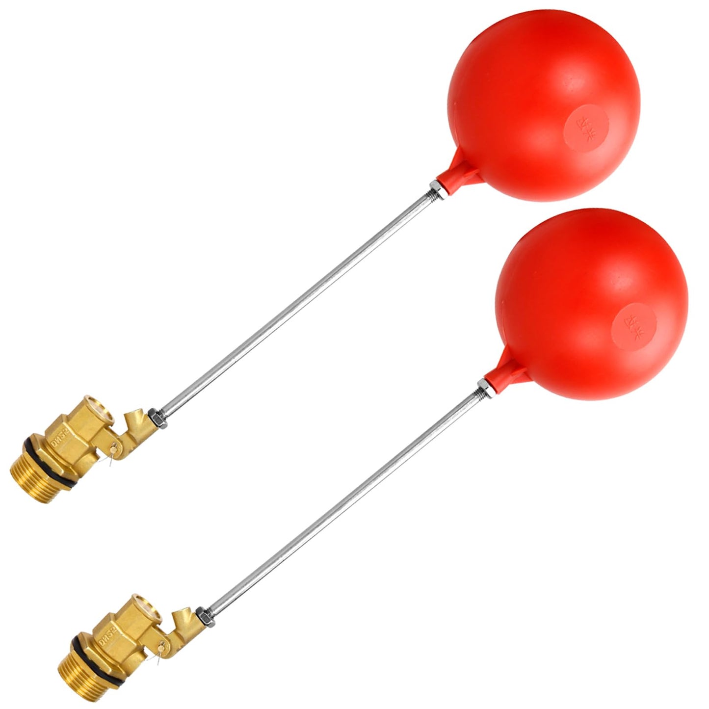 YajuPavilion 3/4 Inch float valve for water tank | water trough float valve| water float valve| Automatic Water Level Control for Water Tanks| Automatic stock tank | With 6 Inch Float Ball(2-Pack)