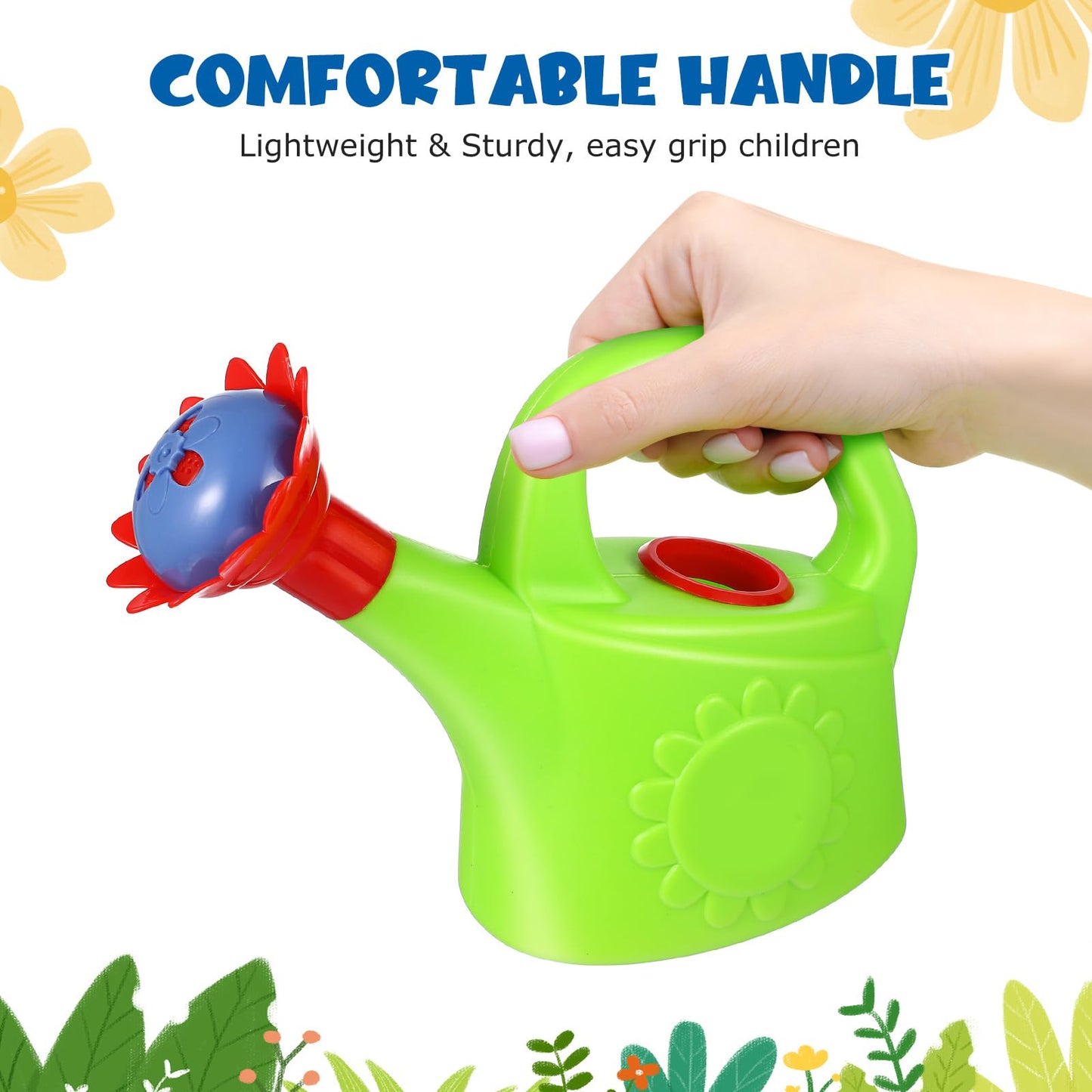 TOYANDONA 2PCS Watering Can Toys, Interesting Plastic Watering Can Toys Play House Garden Watering Can Toys for Children Beach Sand Toys (Random Color)