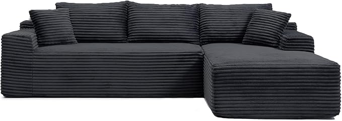 108" Cloud Sectional Couch, Modern Modular Sectional Sofa