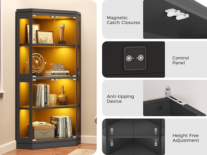 Jocoevol Corner Display Cabinet