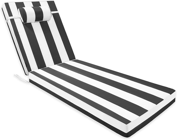Chaise Lounge Cushion for Outdoor Furniture, Waterproof, Fade-Resistant and
