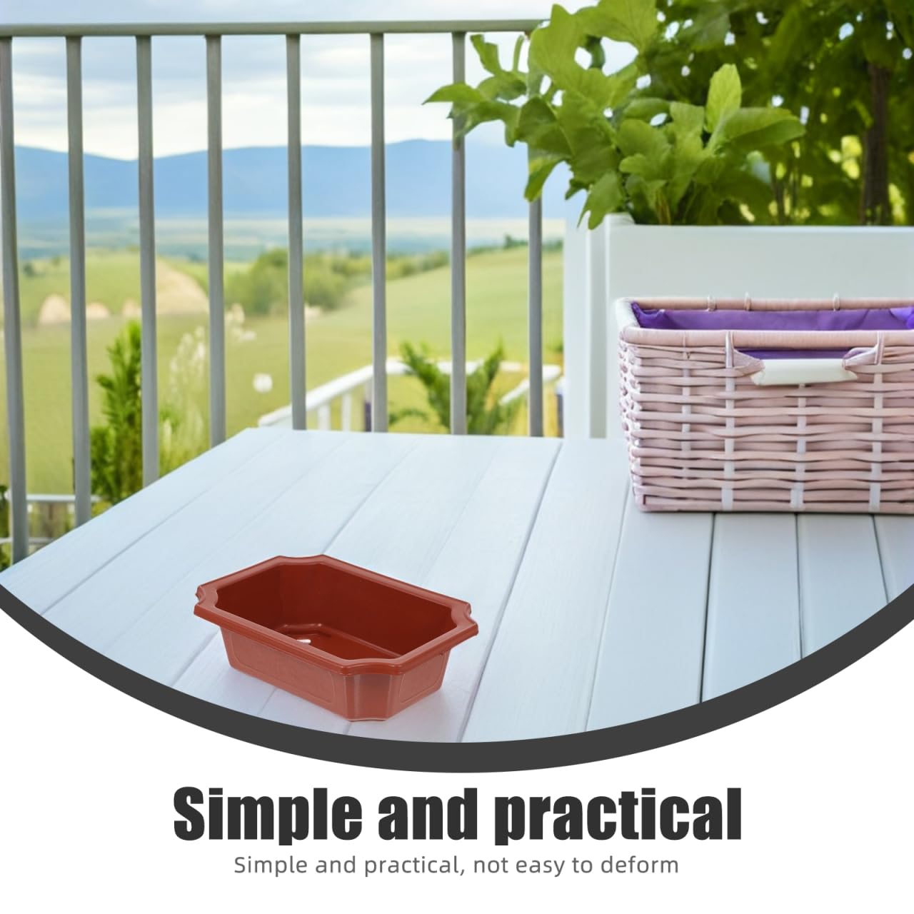 DOITOOL Rectangular Planter Bonsai Training Pot 10PCS Plastic Flower Plant Growing Pot Nursery s with Drainage Hole for Home Office Garden Balcony Decoration Orchid