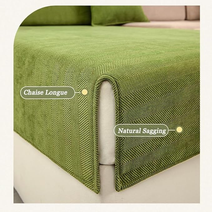 Funny Fuzzy Couch Cover, Chenille Couch Furniture Protector, Funny Fuzzy Couch