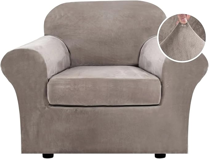 H.VERSAILTEX Rich Stretch 2 Piece Chair Cover Chair Slipcover Sofa Cover