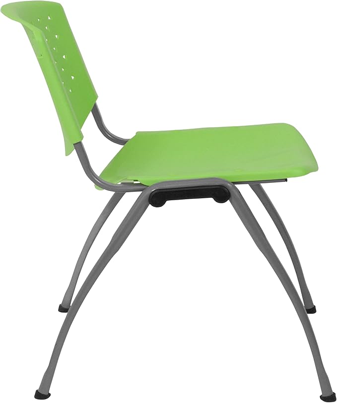 Flash Furniture HERCULES Series 880 lb. Capacity Green Plastic Stack Chair