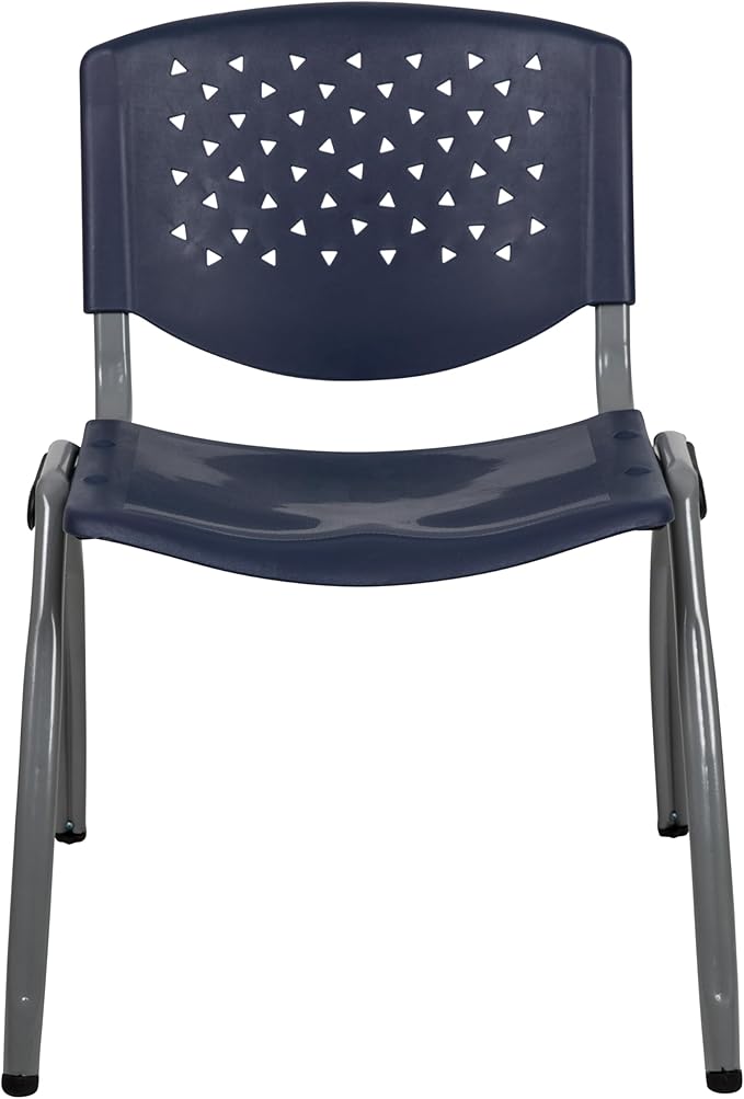 Flash Furniture HERCULES Series 880 lb. Capacity Navy Plastic Stack Chair