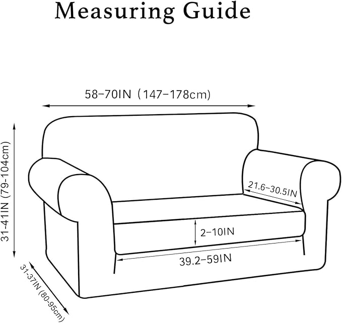 Turquoize Stretch Sofa Slipcover 2 Pieces Sofa Cover Couch Cover