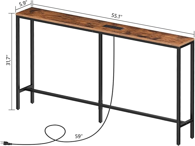MAHANCRIS 55.1 Skinny Console Table