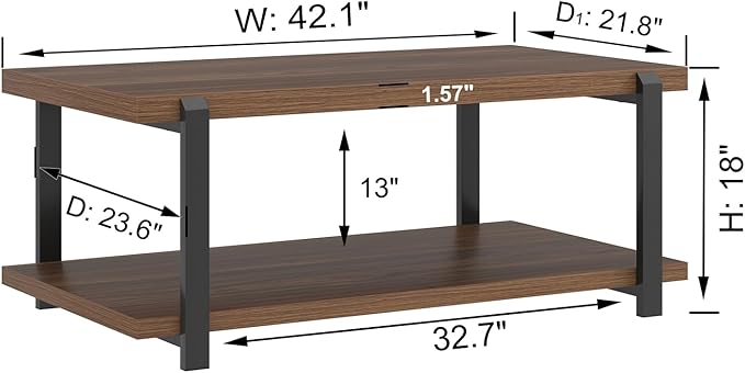 FOLUBAN Modern Coffee Table