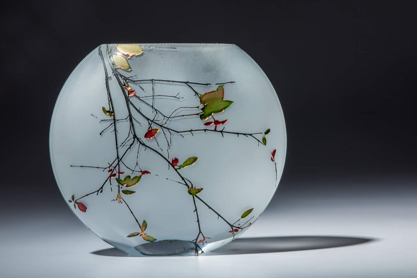 WGV Moon Vase, 6" x 2.5"W, 5.25" H, Clear Glass Floral Container with Oval Opening, Planter Terrarium, Wedding Event Home Decor, 1 Piece (VMV1006)