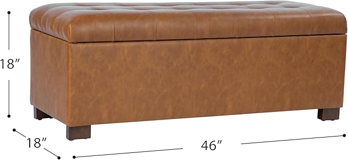 HomePop Large Tufted Storage Bench