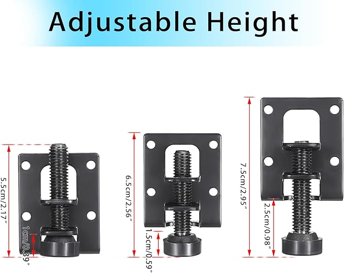 OwnMy 4 Packs Adjustable Furniture Leveling Feets L Shaped Furniture Levelers