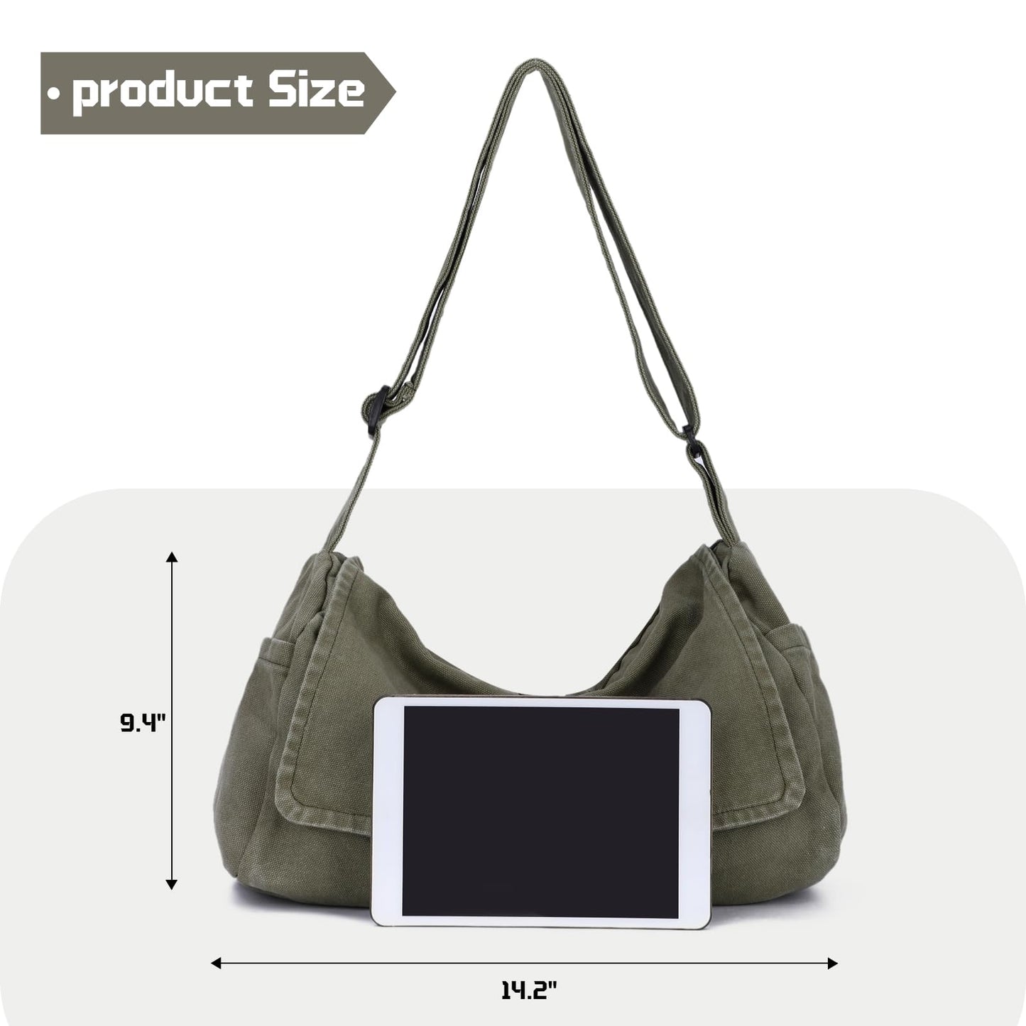 Freie Liebe Canvas Messenger Bag for Women and Men Casual Satchel Crossbody Shoulder Sling Bags