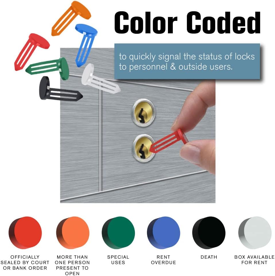 BankSupplies Keyhole Signals - Black Death Signal - Box of 25 - Non-Chip - Reusable & Long-Lasting - at-a-Glance Organization - Color Coded Plugs