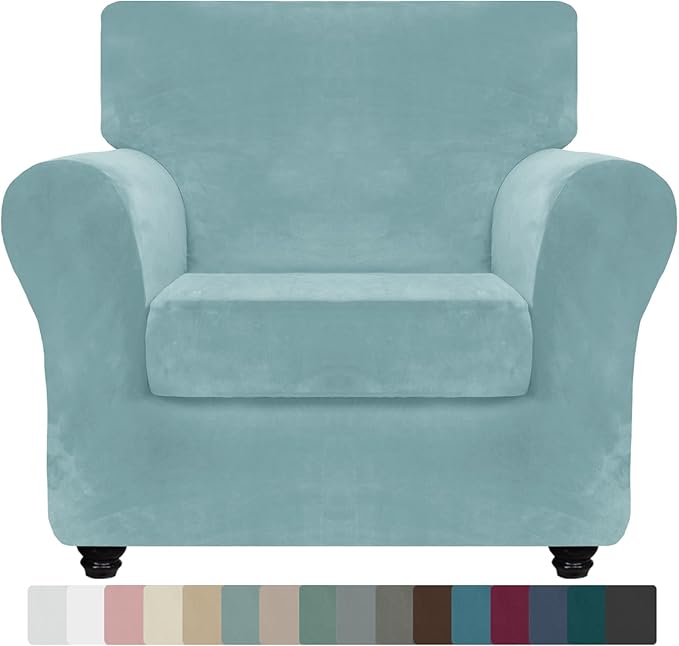 ZNSAYOTX Luxury Velvet Chair Slipcovers