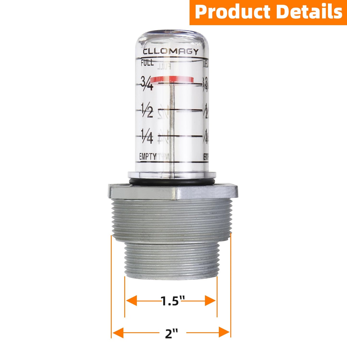 Oil Tank Gauge Fuel Oil Tank Level Gauge,Float Level Measure Compatible with Scully Signal Corp's Scul-Tel & for Intelli-Tank (Vertical) Depth from 42" to 44" Diameter,1-1/2" and 2" Male NPT Thread