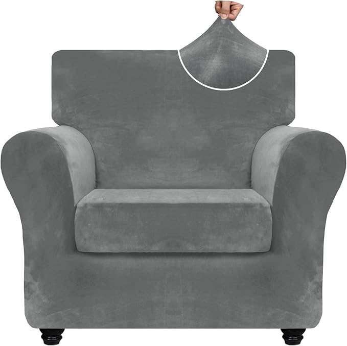 ZNSAYOTX Luxury Velvet Chair Slipcovers