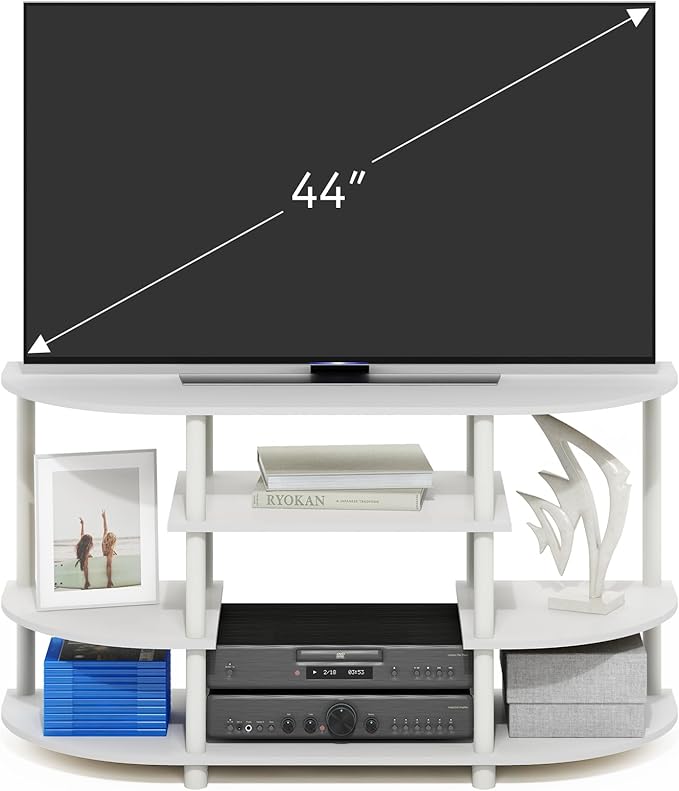 Furinno Jaya TV Stand, 4-Tier Toolless Assembly Corner Entertainment Center