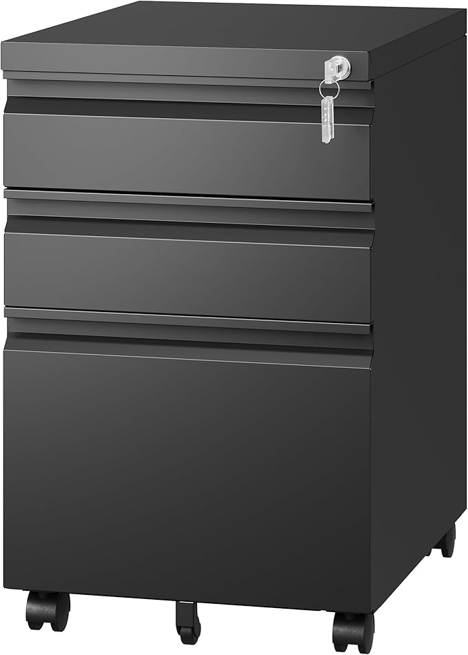 Letaya 3 Drawer Mobile File Cabinet