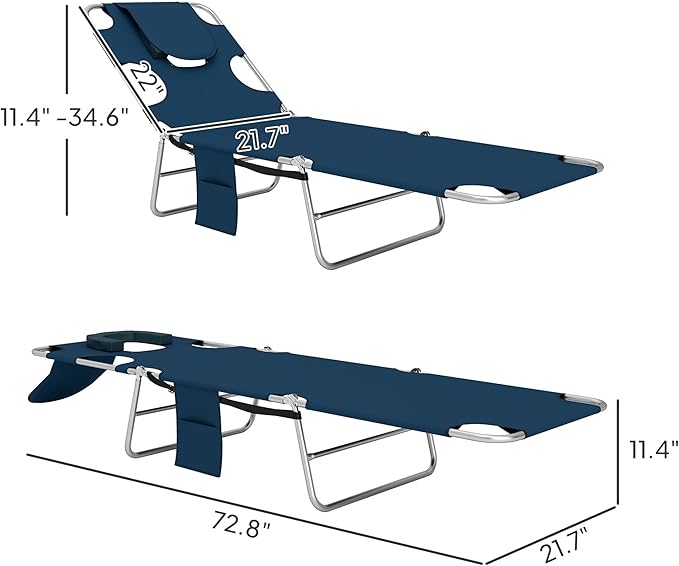 Outsunny Chaise Lounge Chair Outdoor