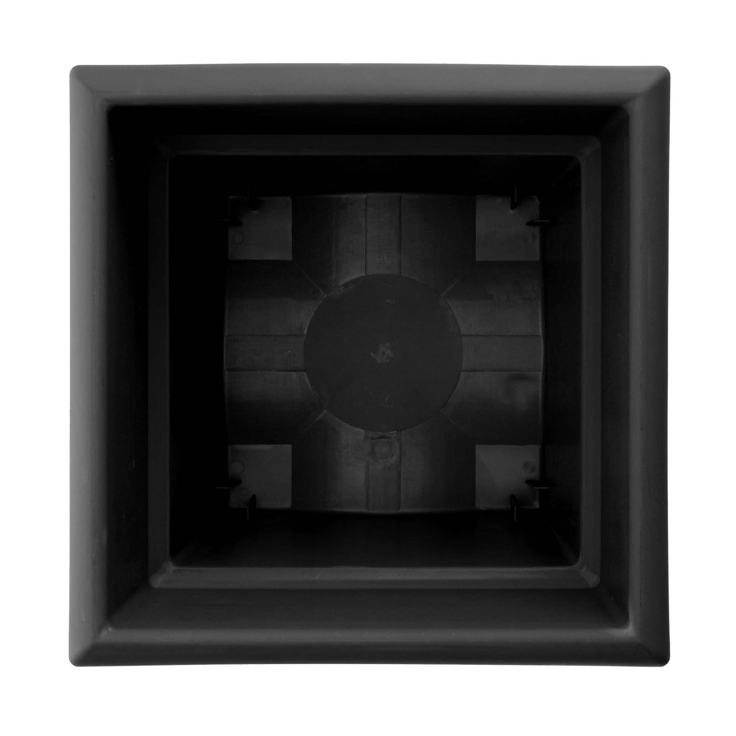 Bloem Veranda Deck Box Planter Square: 14" - Black