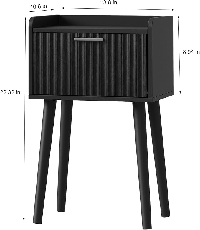 LAATOOREE Nightstand Set of 2, Small Bed Side Table