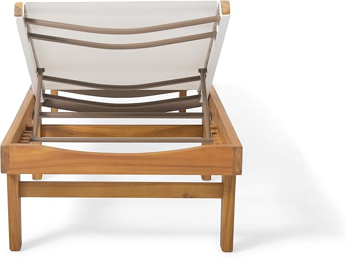 Christopher Knight Home Dina Set of 2 Chaise Lounge Chair Outdoor, Acacia Wood