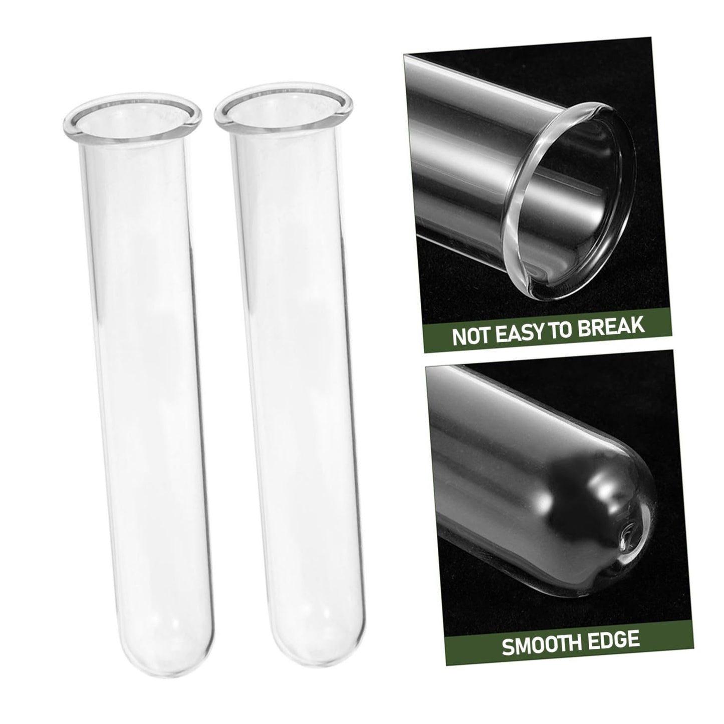 Zerodeko 5pcs Glass Propagation Tubes for Live Plants Hydroponic Test Tube Planter Transparent Glass Vases for Home Office Terrarium Cuttings Root Observation