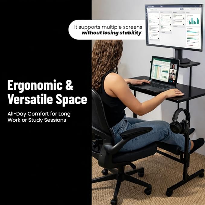 Model 2026 Adjustable Height Rolling Desk