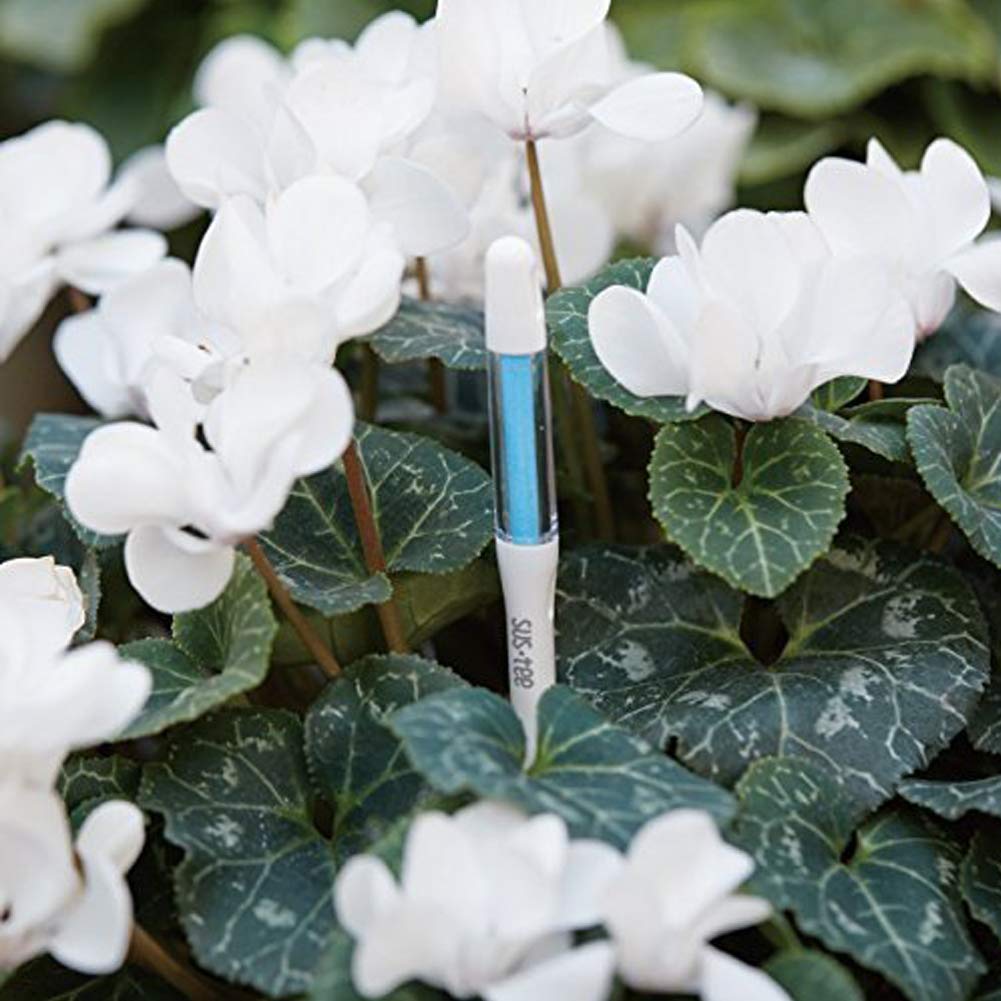 IPPINKA Sustee Aquameter (Large White Refillable - Bundle of 2) - House Plant Soil Moisture Meter, Humidity Sensor Probe, Water Level Indicator - Best for Indoor Potted Plants